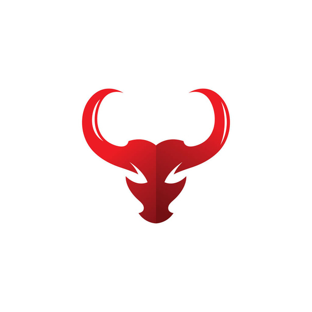 Bull head logo icon vector template design - ベクター画像