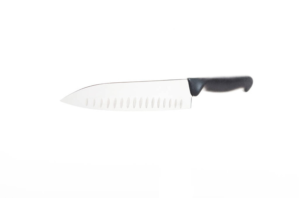 Couteau de cuisine isolé en angle. Couteau de grands chefs en angle. Isolat couteau Chefs. - Photo, image
