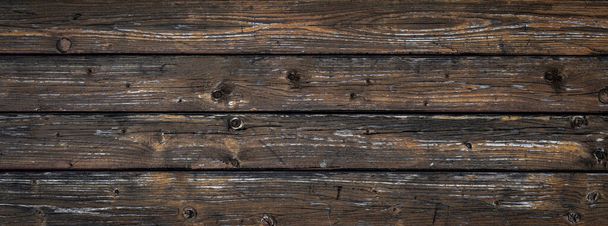 texture of dark brown wood plank wall. background of wooden surface - Фото, изображение