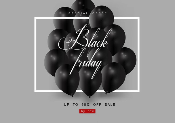 Black Friday, Big Sale, modelo criativo em design plano - Vetor, Imagem