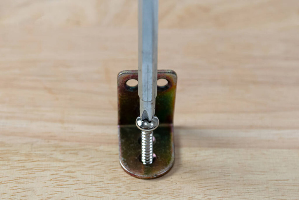 Screwdrivers and screws for drilling wood - Fotografie, Obrázek