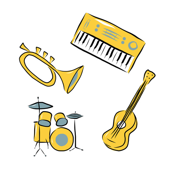 conjunto de instrumentos musicais - Foto, Imagem