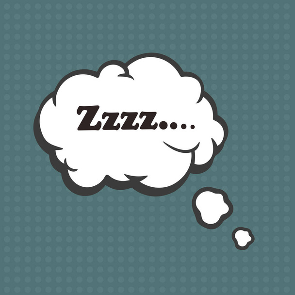 Illustration of a Zzzz in comic stile, on cloud - ベクター画像