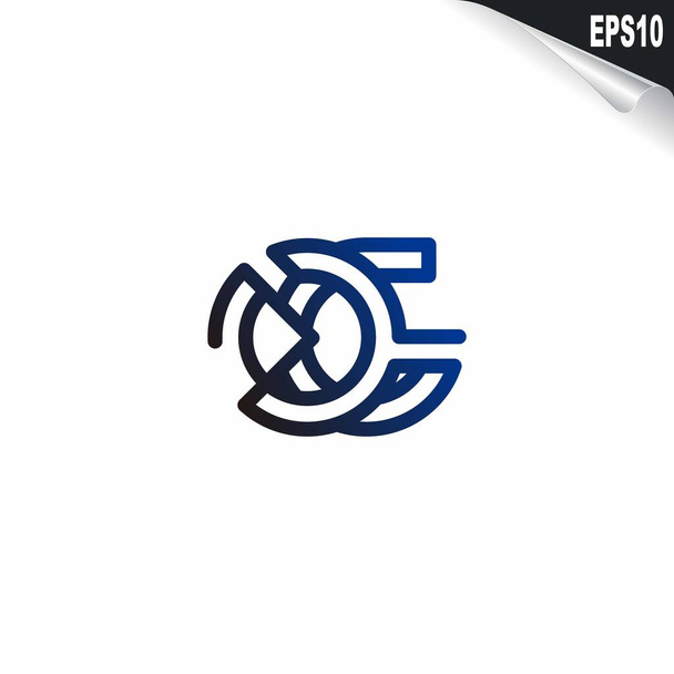 Initial OG Logo monogram design template. Simple elegant shape style modern logo. - Vector, Image