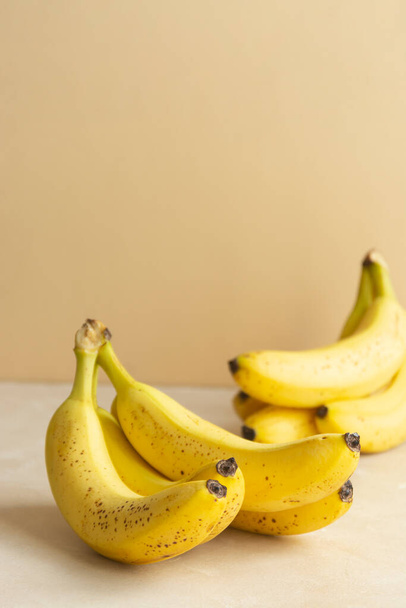 Ripe bananas fruit, bright food photo. Healthy snacks - Photo, Image