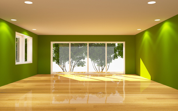 Belső zöld szoba  - Fotó, kép