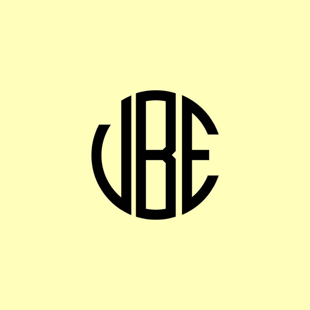 Lettres initiales arrondies créatives logo VBE. Il conviendra pour quelle entreprise ou marque commencer ces initiales. - Vecteur, image