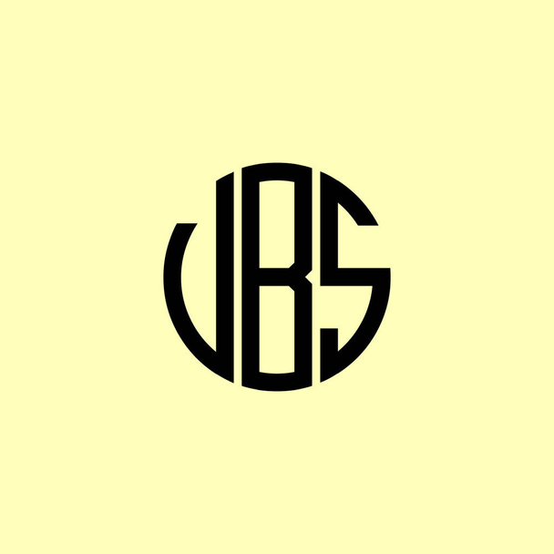 Kreative gerundete Anfangsbuchstaben VBS Logo. Es wird geeignet sein, für welches Unternehmen oder welchen Markennamen beginnen diese initialen. - Vektor, Bild