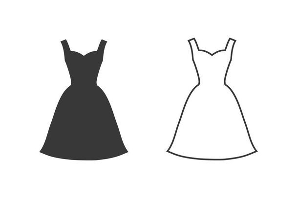 Dress icon set. Vector concept illustration for design - Vector, Image