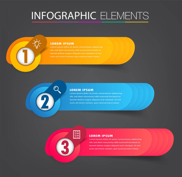 modern text box template, banner Infographics - Vector, imagen