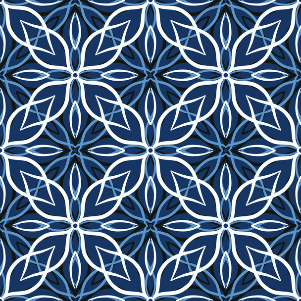 Abstrato padrão sem costura com mosaico motivo azulejo ornamento rendas ornamentais. Textura para impressão, tecido, têxtil, papel de parede - Foto, Imagem