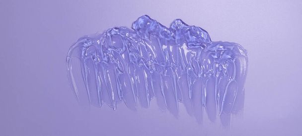 Διαφανής μπλε διάφανη επιφάνεια τζελ με φυσαλίδες. Προστασία από ιούς - Φωτογραφία, εικόνα