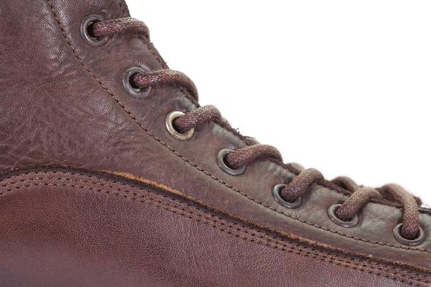 Чоловік коричневі шкіряні чоботи деталі
 - Фото, зображення