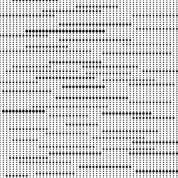 Padrão de meio-tom abstrato. Fundo preto e branco. Vetor - Vetor, Imagem
