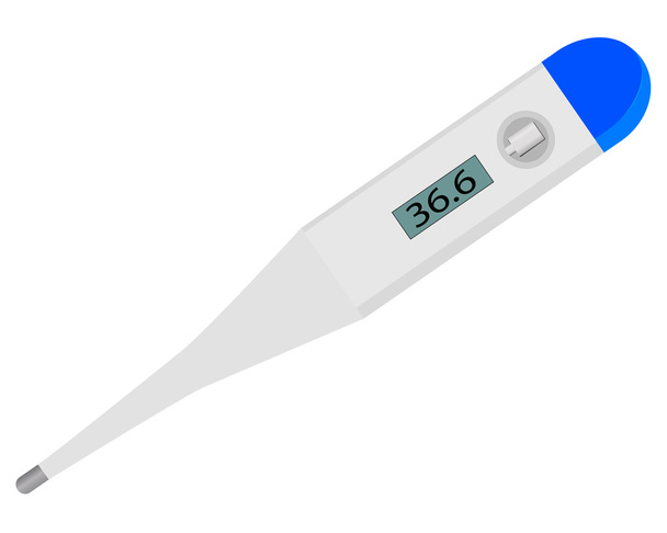 elektronische digitale thermometer - Vector, afbeelding