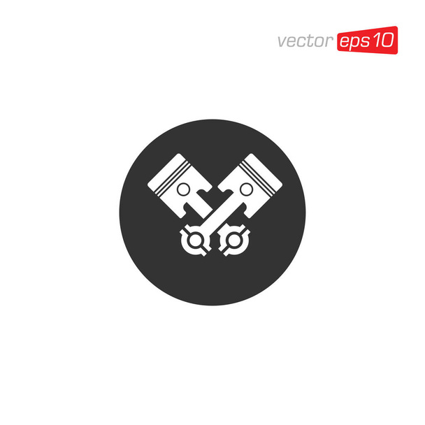 Pistón Icono Logo Diseño Vector - Vector, Imagen