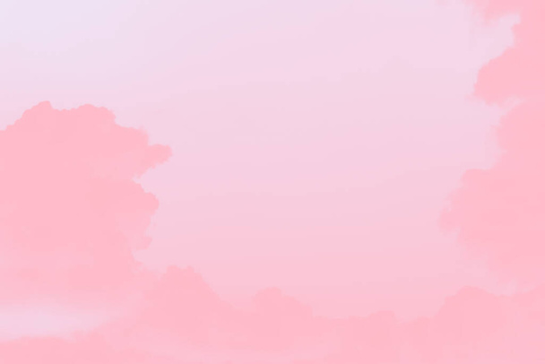 Αφηρημένο ανοιχτό ροζ μαλακό φόντο του ουρανού χρώμα με σύννεφα - Φωτογραφία, εικόνα