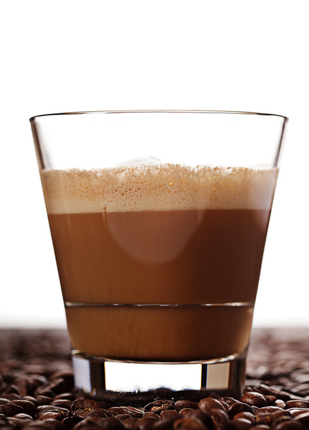 cortado koffie drinken in glas - Foto, afbeelding