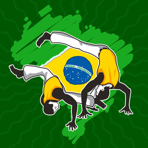 Arte Marcial Brasileño Capoeira
 - Vector, Imagen