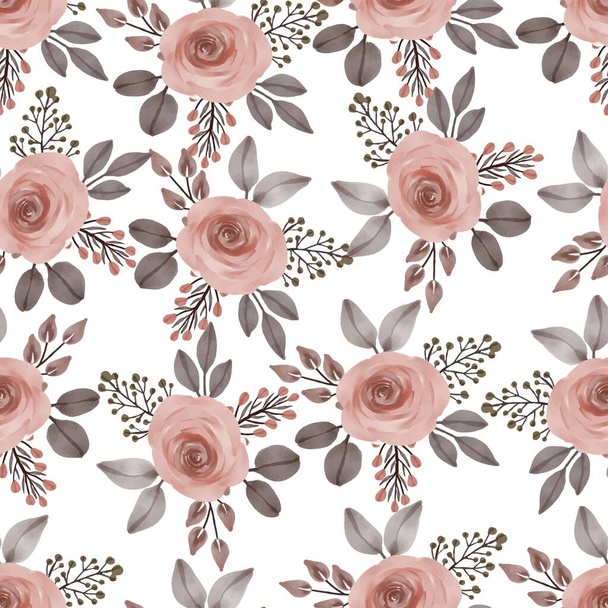 seamless patten of peach roses for background and fabric design - Vector, Image