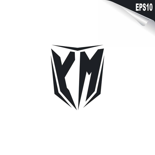 Počáteční design loga YM se stylem Shield, obchodní značka Logo. - Vektor, obrázek