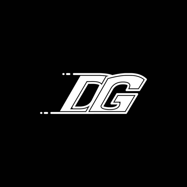 Initial DG logo design with Shape style, Logo business branding. - Vector, Image