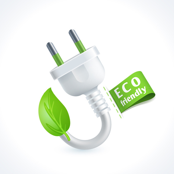 Plug símbolo Ecología
 - Vector, Imagen