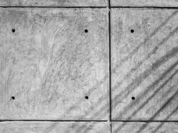 Parede de concreto fundo painel traseiro. Cor cinza textura de parede de concreto com linhas e furos. - Foto, Imagem