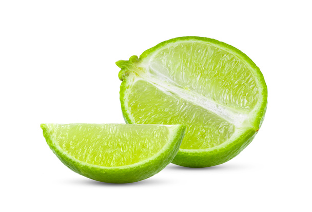 slice of lime isolated on white background - Photo, Image
