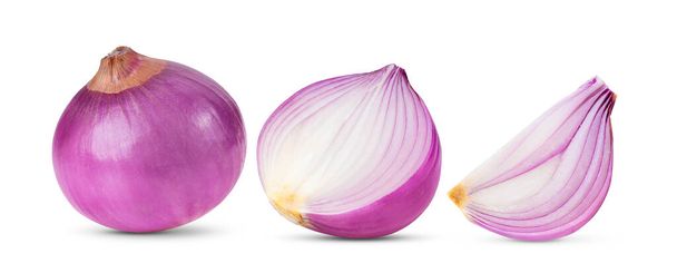 Red onion isolated on white background - Фото, изображение