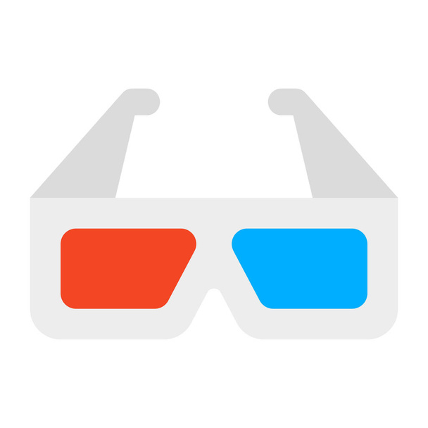 3Dメガネのカラフルなデザインのアイコン - ベクター画像
