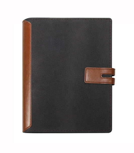 Leather notebook isolated on white background - Photo, image
