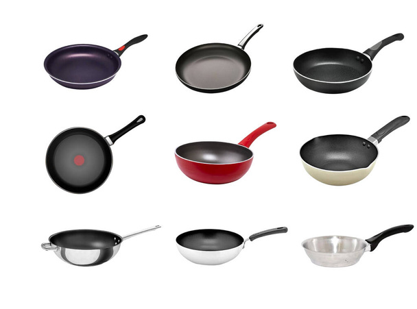 Teflon grande conjunto de utensílios de cozinha, perlengkapan dapur, kebutuhan vetor de design - Vetor, Imagem