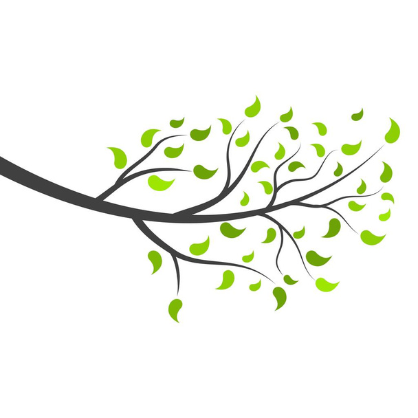 árbol rama vector ilustración diseño plantilla - Vector, imagen
