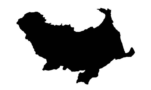 Mappa della silhouette della città di Skikda in Algeria - Vettoriali, immagini