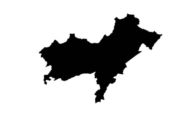 silhouette carte de la ville de Oran en Algérie - Vecteur, image