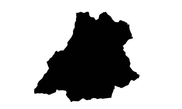 silhouette mappa della città di Benguela in Angola - Vettoriali, immagini