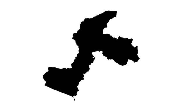 MAGRIBI map silhouette on white background - Vektor, Bild