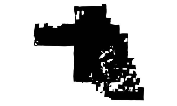silhouette carte de Chandler ville en Arizona - Vecteur, image