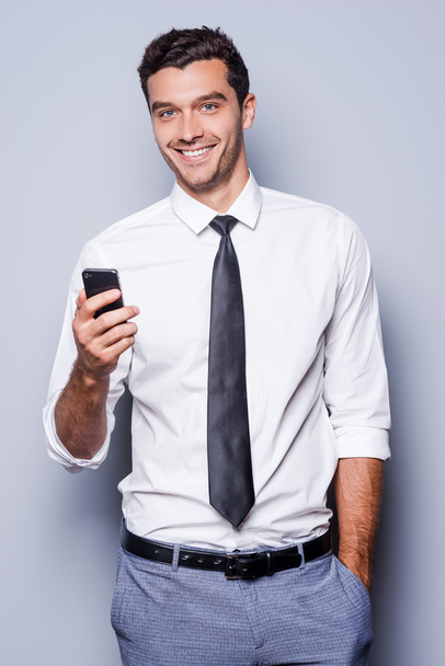 Businessman with mobile phone. - Photo, Image