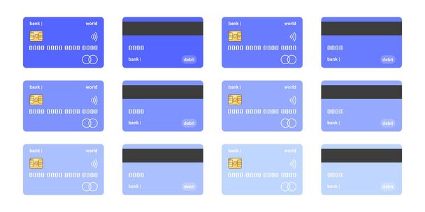 Kredietkaarten template. Template bankkaart. Concept bankkaart. Vectorillustratie - Vector, afbeelding