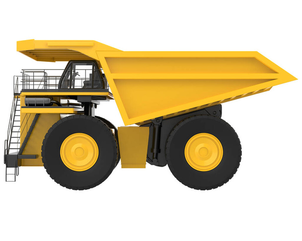 Mining truck isolated on background. 3d rendering - illustration - Fotografie, Obrázek
