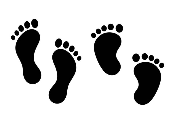 Human footprint icon. Vector illustration. - Vector, Image