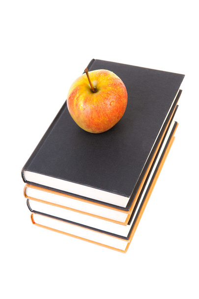 Back to school: stack of books with apple on top - Fotografie, Obrázek