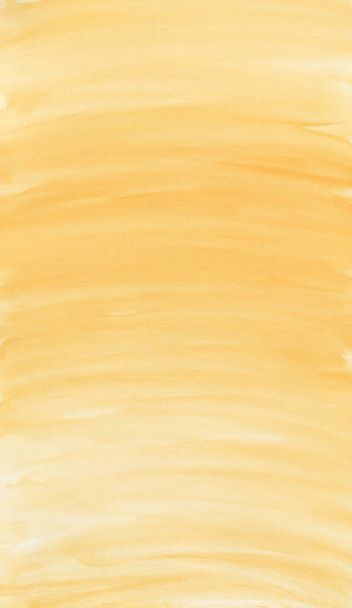 Pale yellow gold watercolor paint background texture. - Foto, afbeelding