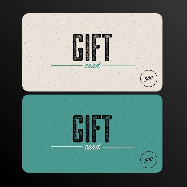 Retro Gift card template - Vector, Image