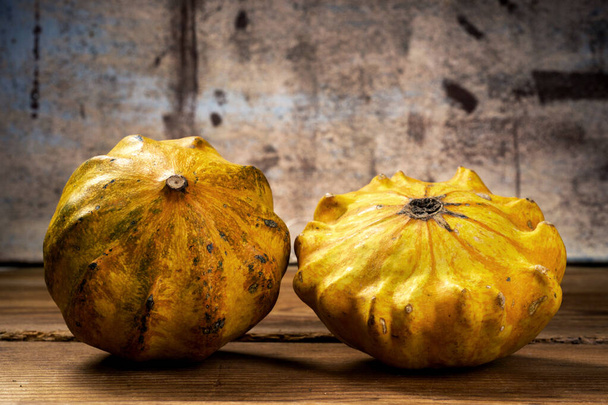 Decorative pumpkins on wooden table - Photo, Image