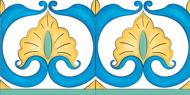 Художня кераміка Caltagirone Sicily Italy Tiles Matrix stairage Scala Maria Santissima del Monte - Вектор, зображення
