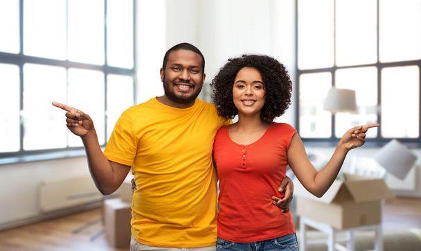 happy african american couple at new home - Foto, imagen