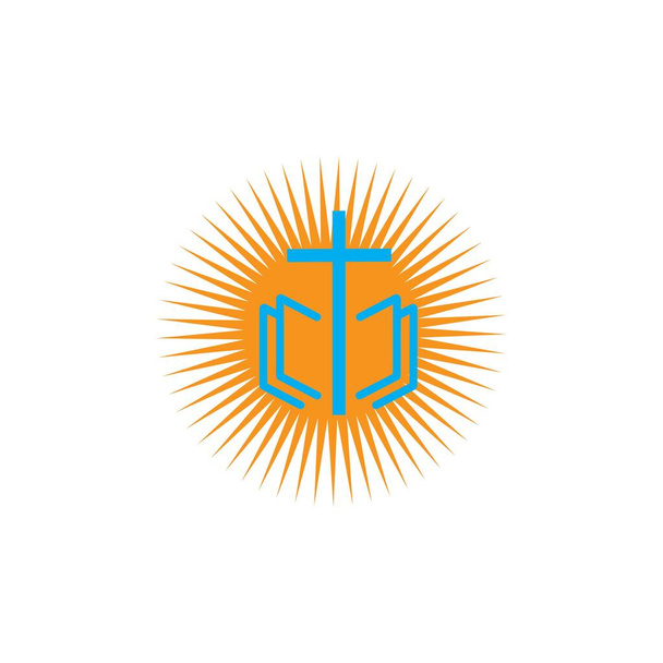 church christian line art logo design,Christian symbols - Vector, Image